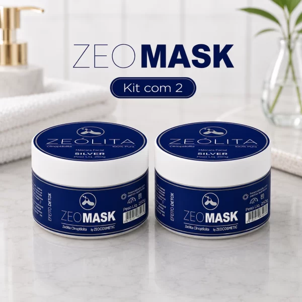 Kit 2x Máscara Facial Esfoliante ZeoMask Silver Detox: Reset Profundo