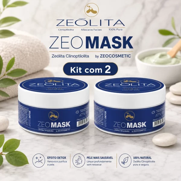 Kit 4x Máscara Facial ZeoMask Gold Detox: Purificação e Luminosidade